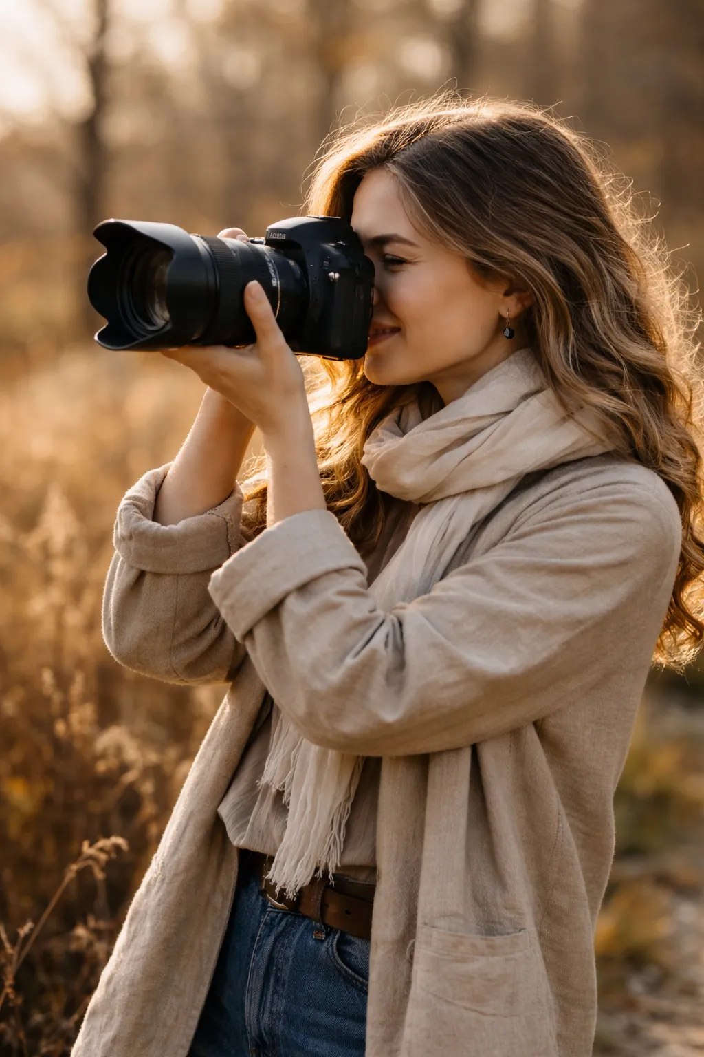 Fotografin bei der Arbeit
